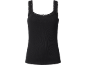 Black ribbed camisole with lace details