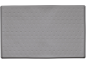 Grey silicone mat with an embossed triangular pattern.