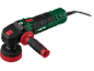 Green electric polisher with red accents and a black handle.