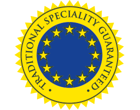 Seal: TRADITIONAL SPECIALITY GUARANTEED, with twelve stars on a blue background.