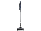 Cordless stick vacuum cleaner with blue details and Power Brush head.