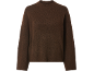 Brown knitted high-neck sweater.