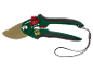 Green garden secateurs with golden blades and black handles, featuring '30 YEARS'.