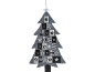 Felt Christmas tree advent calendar with black and white numbered pockets 1 to 24.