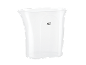 Transparent plastic container with MAX mark