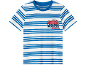 Striped children's T-shirt with car print and the text 'LIGHTNING MCQUEEN RACE READY'.