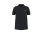 Black men's short-sleeved polo shirt with a gold logo