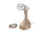 Handheld garment steamer with brush attachment