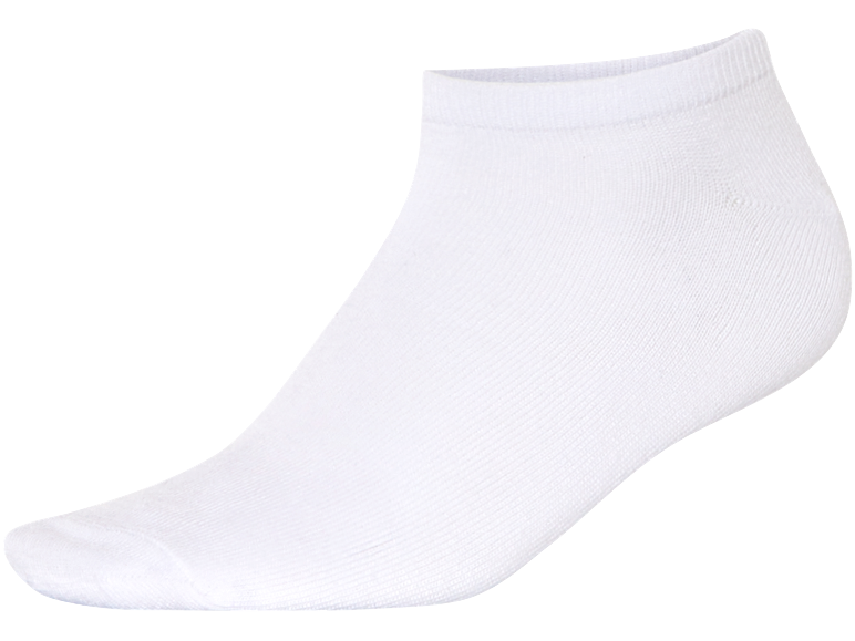 White short sock on a black background.