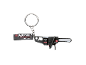 Chainsaw-shaped keychain with 'PERFORMANCE EST. 1996' text