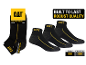 Black sneaker socks with yellow details, robust quality.