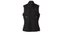 Black sleeveless running vest with reflective details.