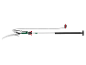 Telescopic pruning shears with saw and rope