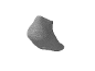 Grey ankle sock with details on the sole.