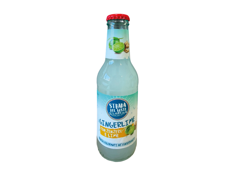Strada del Gusto Gingerlime with ginger and lime, without colorants or preservatives.