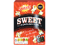 Sweet microwave popcorn box with nutritional information, highlighting it's high in fibre.