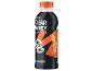Bottle of protein drink with peach tea flavor, 20g protein, sugar-free.