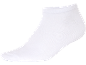 White short sock on a black background.