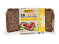 Tastino organic rye bread with sunflower seeds, packaged.