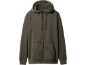 Dark green zip-up hoodie with drawstring and kangaroo pockets.