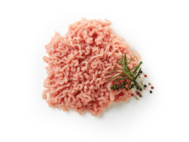 Minced pork with rosemary, thyme, and peppercorns