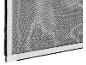 White insect screen with a black border and black mesh.