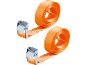 Two orange lashing straps with metal buckles, each marked 'LC 250 daN'