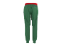 Green track pants with a red waistband and a small pocket with 'EST. 1996'