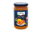Jar of Sicilian blood orange marmalade with a label and oranges.
