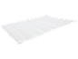 White mattress topper with striped stitching, viewed from above.