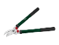 Green long-handled loppers with black grips