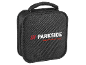 Black tool bag with a handle and a white Performance logo.