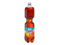 Peach iced tea in a large plastic bottle, labeled 'zero sugar'