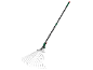 Adjustable leaf rake with a telescopic handle.