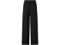 Black wide-leg trousers with elasticated waist, back view.