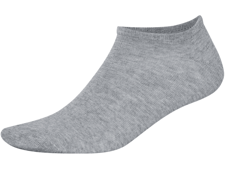 Grey fabric ankle sock, suitable for sports or leisure.