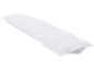 White body pillow with a zipper and visible filling