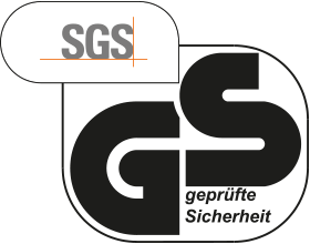 GS tested safety seal with SGS logo.