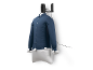 Wall-mounted automatic shirt dryer and ironer with a blue shirt