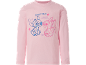 Pink long-sleeved T-shirt with Stitch and Angel print, featuring text 'STITCH ANGEL'.