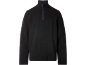 Black quarter-zip sweatshirt with a stand-up collar
