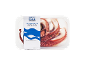 Packaging of cooked octopus tentacles with a „GASTRONOMIA DI MARE” label.
