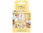 Car air freshener in vanilla cupcake scent, with a small jar design.