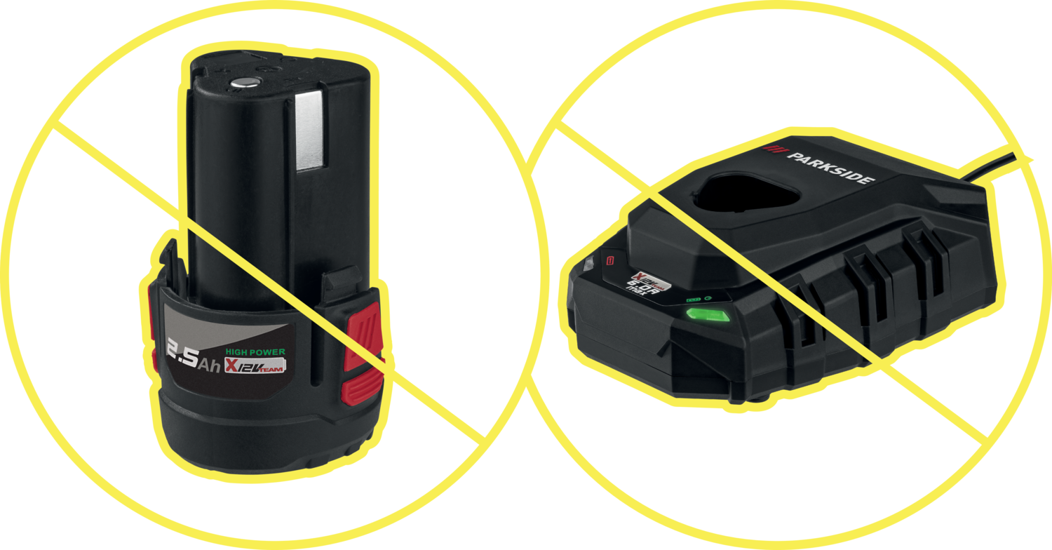 Battery: 2.5 Ah, 12V. Charger: 6.0A max.