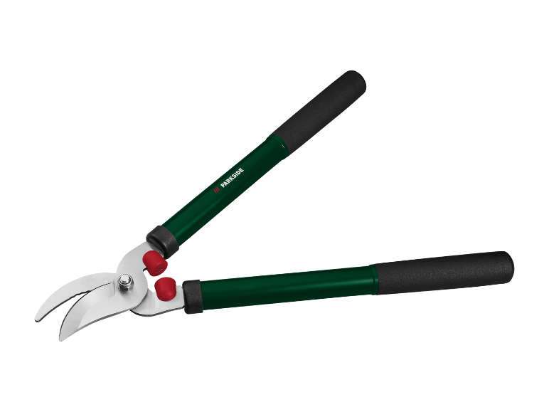 Green long-handled loppers with black grips