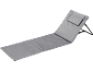 Grey beach mat with adjustable backrest and pillow