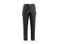 Dark grey straight-leg trousers with pockets and button closure.