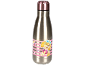 Metal water bottle with Paw Patrol design and pink stripes