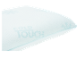 Pillow with the inscription «COLD TOUCH» and snowflake patterns, providing a cooling effect.
