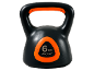 Black and orange 6 kg kettlebell.